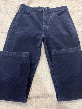 Loft Classic Navy Corduroy Pants